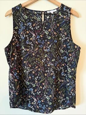DR2 Black Floral Print Sleeveless Camisole